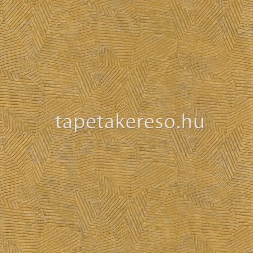 Casamance Select 6 vinyl, vlies anyagú mustársárga, ezüst színű geometriai, gyűrt modern tapéta
