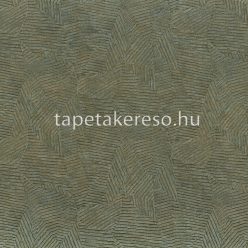   Casamance Végétal vlies, vinyl anyagú zöld, arany színű vonalas, geometriai natural tapéta