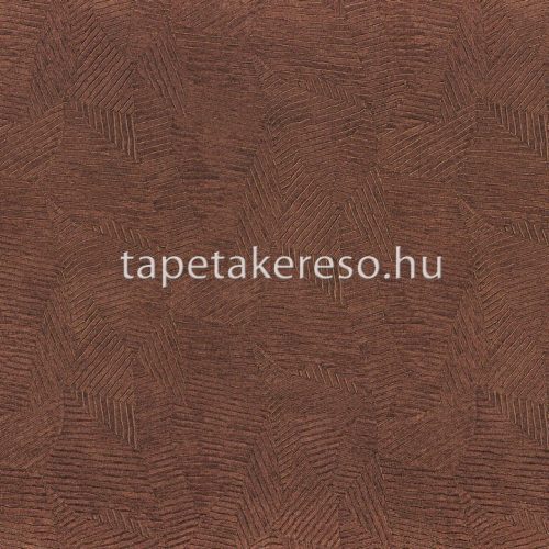 Casamance Végétal vlies, vinyl anyagú rozsdabarna, bronz színű vonalas, geometriai natural tapéta