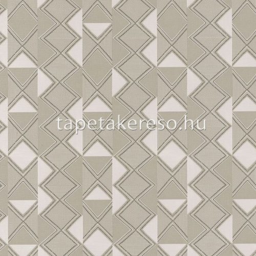 Casamance Select 6 vinyl, vlies anyagú fehér, beige, szürke színű etno, geometriai modern tapéta