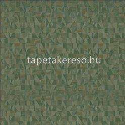   Casamance Mansour vlies, vinyl anyagú arany, zöld színű geometriai klasszikus tapéta