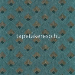   Casamance Misura vlies anyagú zöld, arany színű geometriai modern tapéta