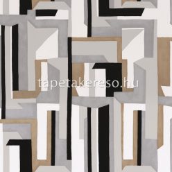   Casamance Misura vlies anyagú fehér, szürke, arany, fekete színű geometriai modern tapéta
