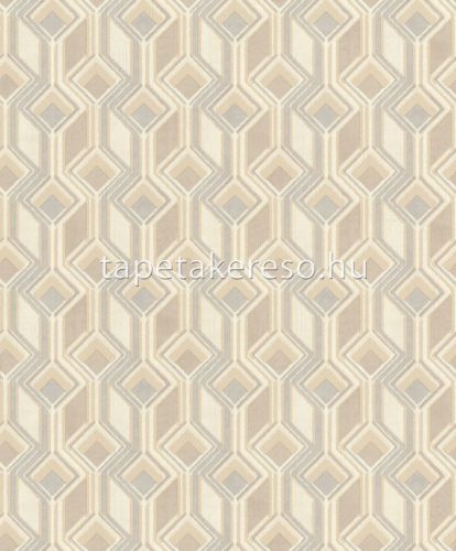 Rasch Indian Style vlies, vinyl anyagú beige, szürke, barna színű geometriai modern tapéta