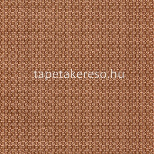 Casamance Manille vinyl, vlies anyagú barna színű kockás, geometriai, szövethatású natural tapéta