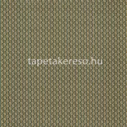   Casamance Manille vinyl, vlies anyagú zöld, barna színű kockás, geometriai, szövethatású natural tapéta