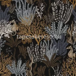   Casamance Orphée vlies anyagú fekete, beige, barna, szürke, arany, kék színű tenger modern tapéta