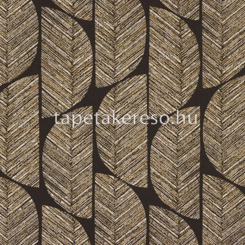 Casamance Orphée vlies anyagú fekete, beige, barna színű geometriai modern tapéta