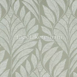  Casamance Printems Viennois vlies anyagú türkiz, arany, törtfehér színű leveles modern tapéta