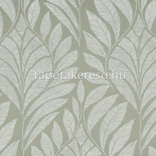 Casamance Printems Viennois vlies anyagú türkiz, arany, törtfehér színű leveles modern tapéta