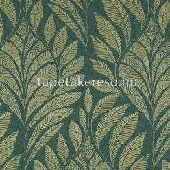  Casamance Printems Viennois vlies anyagú zöld, arany színű leveles modern tapéta