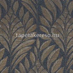   Casamance Printems Viennois vlies anyagú kék, arany színű leveles modern tapéta