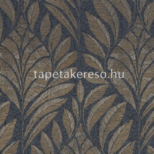 Casamance Printems Viennois vlies anyagú kék, arany színű leveles modern tapéta