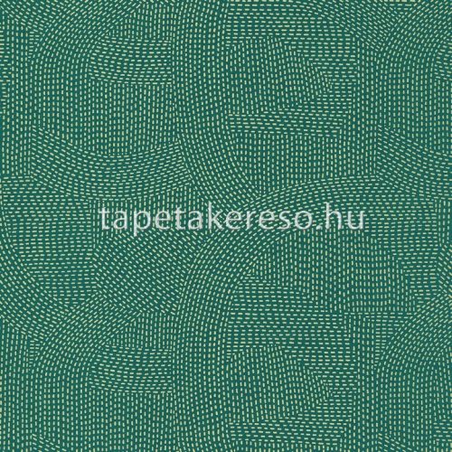 Casamance Printems Viennois vlies anyagú zöld, fehér színű absztrakt, geometriai modern tapéta