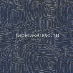   Casamance Printems Viennois vlies anyagú kék, arany színű absztrakt, geometriai modern tapéta