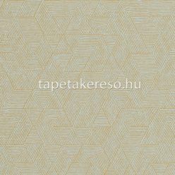   Casamance Printems Viennois vlies anyagú türkiz, arany színű geometriai modern tapéta