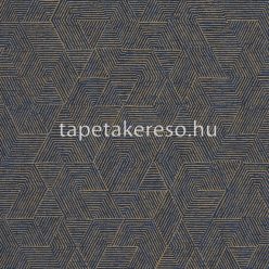   Casamance Printems Viennois vlies anyagú kék, arany színű geometriai modern tapéta