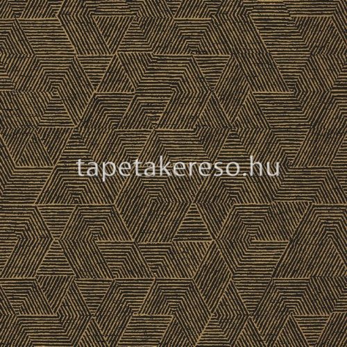 Casamance Printems Viennois vlies anyagú fekete, arany színű geometriai modern tapéta