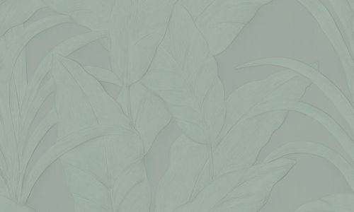 Arte Selva papír, vinyl anyagú türkiz, gyöngyház színű leveles modern, natural tapéta
