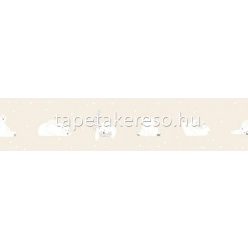   ICH NOA öntapadós anyagú fehér, beige színű macis gyerek bordűr