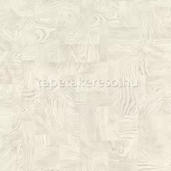   Rasch African Queen vlies, vinyl anyagú fehér, szürke színű kockás, famintás modern, natural tapéta