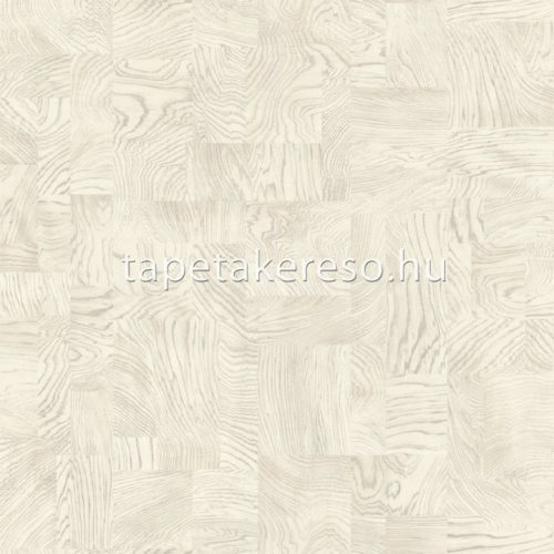 Rasch African Queen vlies, vinyl anyagú fehér, szürke színű kockás, famintás modern, natural tapéta