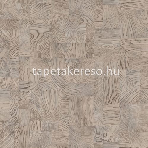 Rasch African Queen vlies, vinyl anyagú barna színű kockás, famintás modern, natural tapéta