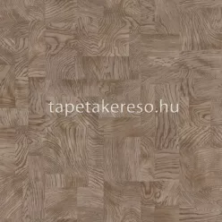  Rasch African Queen vlies, vinyl anyagú barna színű kockás, famintás modern, natural tapéta