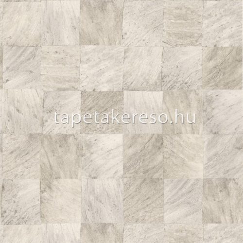 Casamance Végétal vlies, vinyl anyagú szürke, beige színű kockás, famintás natural tapéta