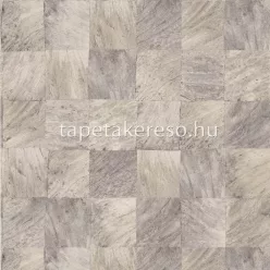   Casamance Végétal vlies, vinyl anyagú szürke színű kockás, famintás natural tapéta