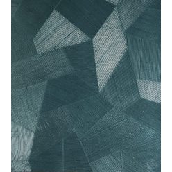   Arte Monsoon papír, vinyl anyagú türkíz, gyöngyház színű geometriai, struktúrált modern tapéta