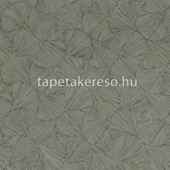   Casamance Select 8 vinyl, vlies anyagú zöld, barna színű leveles, geometriai modern tapéta