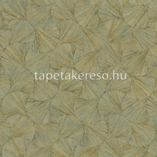 Casamance Select 8 vinyl, vlies anyagú zöld, barna színű leveles, geometriai modern tapéta