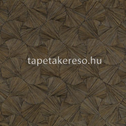 Casamance Select 8 vinyl, vlies anyagú barna, szürke színű leveles, geometriai modern tapéta