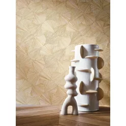   Casamance Nature Précieuse vlies, vinyl anyagú okker színű geometriai, vonalas modern, natural tapéta