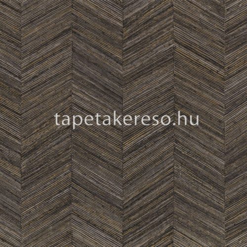 Casamance Végétal vlies, vinyl anyagú barna, szürke színű bambusz, chevron natural tapéta