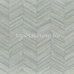   Casamance Végétal vlies, vinyl anyagú beige, türkiz színű chevron, bambusz natural tapéta