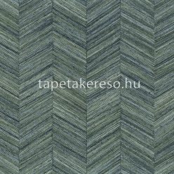   Casamance Végétal vlies, vinyl anyagú kék, zöld színű bambusz, chevron natural tapéta