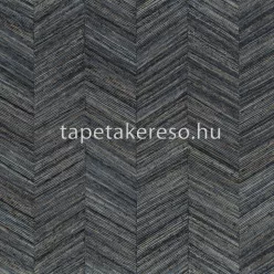   Casamance Végétal vlies, vinyl anyagú kék, barna színű chevron, bambusz natural tapéta