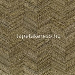   Casamance Végétal vlies, vinyl anyagú zöld színű chevron, bambusz natural tapéta
