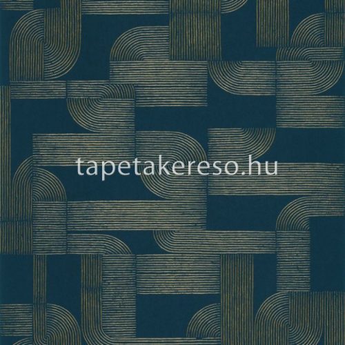 Casamance Select 8 vlies anyagú kék, arany színű geometriai modern tapéta