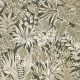 Casamance Golfe Du Bengale vlies, vinyl anyagú zöld, fehér, keki színű növényes, leveles, textilhatású modern, natural tapéta