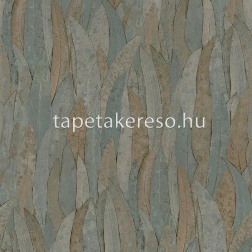 Casamance Nature Précieuse vlies, vinyl anyagú zöld, keki színű leveles modern, natural tapéta