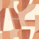 Casamance Mouvements vlies, vinyl anyagú beige, barna, terrakotta színű geometriai modern tapéta