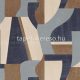 Casamance Mouvements vlies, vinyl anyagú beige, barna, kék színű geometriai modern tapéta