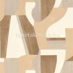   Casamance Mouvements vlies, vinyl anyagú beige, barna színű geometriai modern tapéta