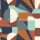 Casamance Mouvements vlies, vinyl anyagú beige, kék, türkiz, barna színű geometriai modern tapéta