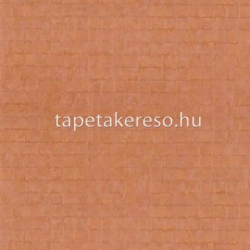 Casanance TEXTURE CÉRAME vlies, vinyl anyagú narancssárga színű kockás, struktúrált natural tapéta