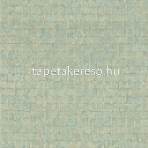 Casanance TEXTURE CÉRAME vlies, vinyl anyagú zöld, beige színű kockás, struktúrált natural tapéta