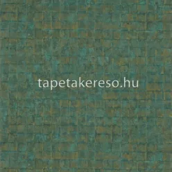   Casanance TEXTURE CÉRAME vlies, vinyl anyagú zöld, barna színű kockás, struktúrált natural tapéta